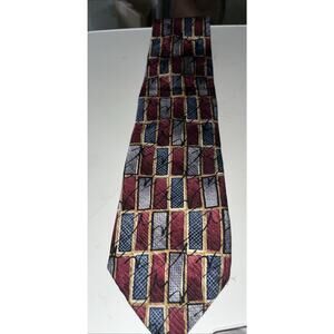 Jimmy V Silk Neck Tie ,Collection One ,The V Foundation,Burgundy Gray Stonehenge